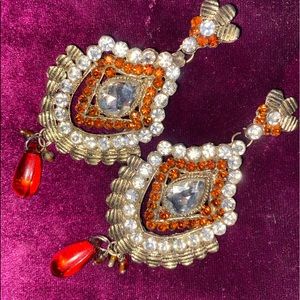 Dangle Earrings - Topaz/Brown